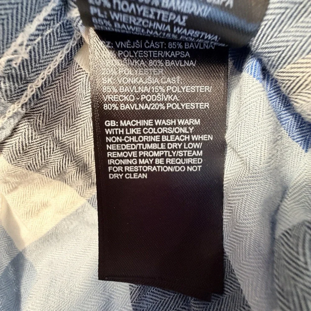 The North Face Shirt Mens L Blue Check Short Sleeve Button Up Pocket